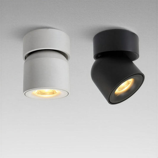 Ceiling Spotlight, Adjustable Angle LED Flush Mount, 2 Colors