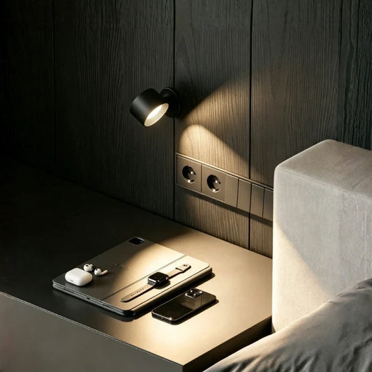 Cordless Wall Sconce, Rechargeable Stick-On Wall Light with Touch or Remote