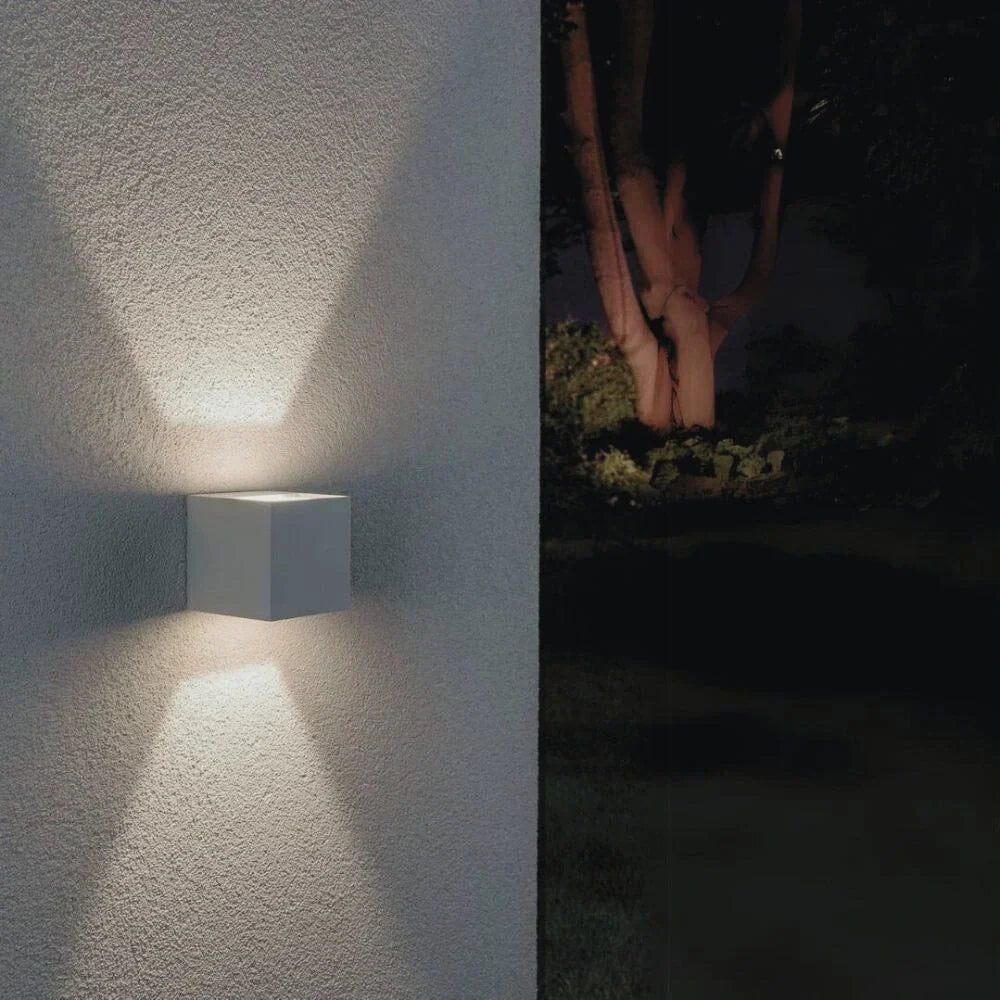 Adjustable Wall Light, LED Cube Sconce, Hardwired or Rechargeable, 4 Finishes