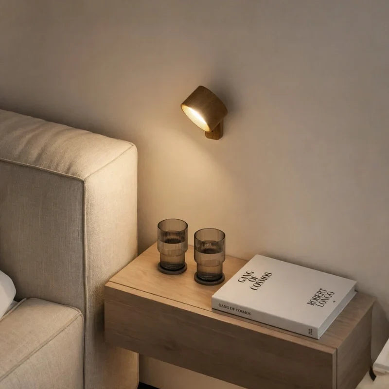 Cordless Wall Lamp, Magnetic Rechargeable Reading Light, Touch or Remote