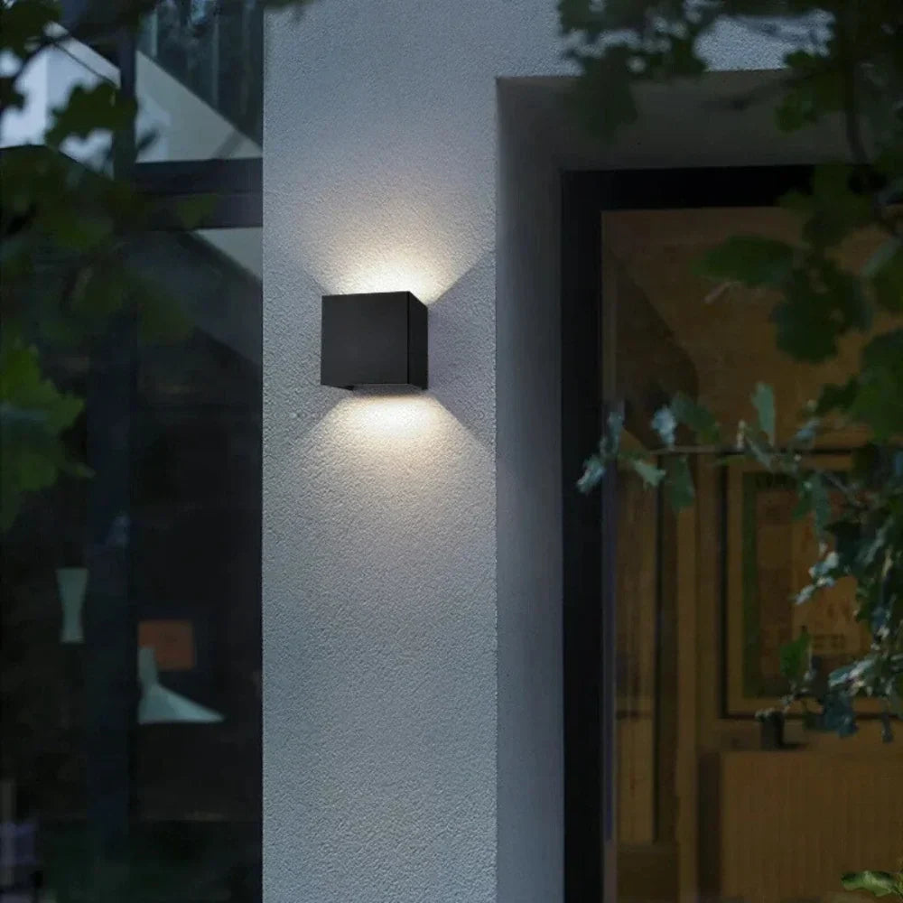 Adjustable Wall Light, LED Cube Sconce, Hardwired or Rechargeable, 4 Finishes
