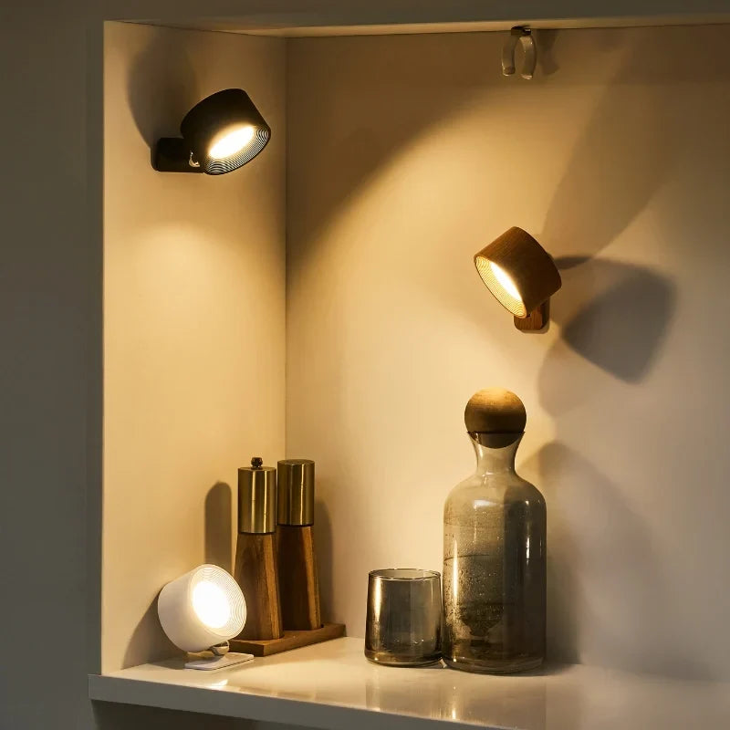 Cordless Wall Lamp, Magnetic Rechargeable Reading Light, Touch or Remote