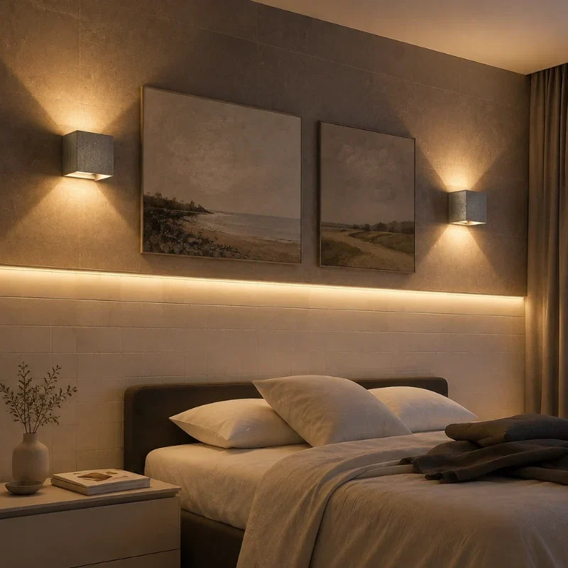 Adjustable Wall Light, LED Cube Sconce, Hardwired or Rechargeable, 4 Finishes