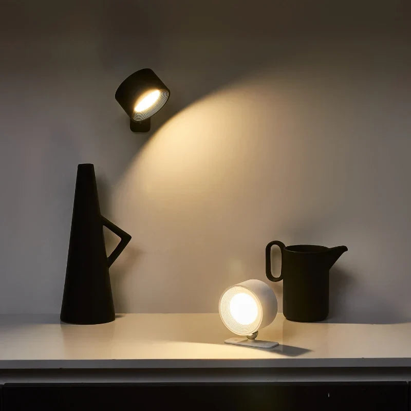 Cordless Wall Lamp, Magnetic Rechargeable Reading Light, Touch or Remote