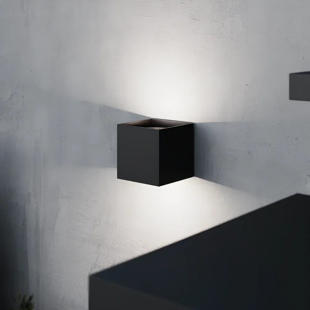 Adjustable Wall Light, LED Cube Sconce, Hardwired or Rechargeable, 4 Finishes