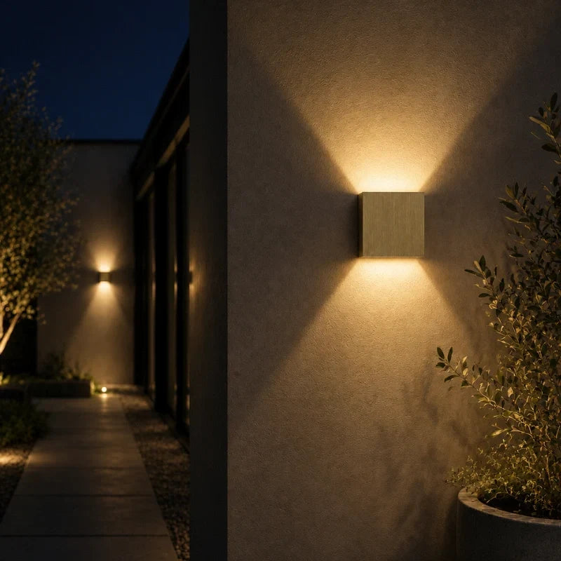 Adjustable Wall Light, LED Cube Sconce, Hardwired or Rechargeable, 4 Finishes