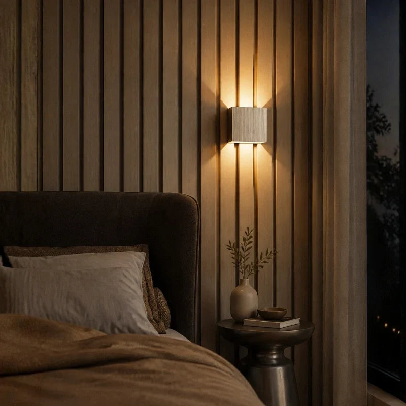 Adjustable Wall Light, LED Cube Sconce, Hardwired or Rechargeable, 4 Finishes