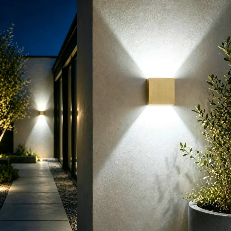 Adjustable Wall Light, LED Cube Sconce, Hardwired or Rechargeable, 4 Finishes