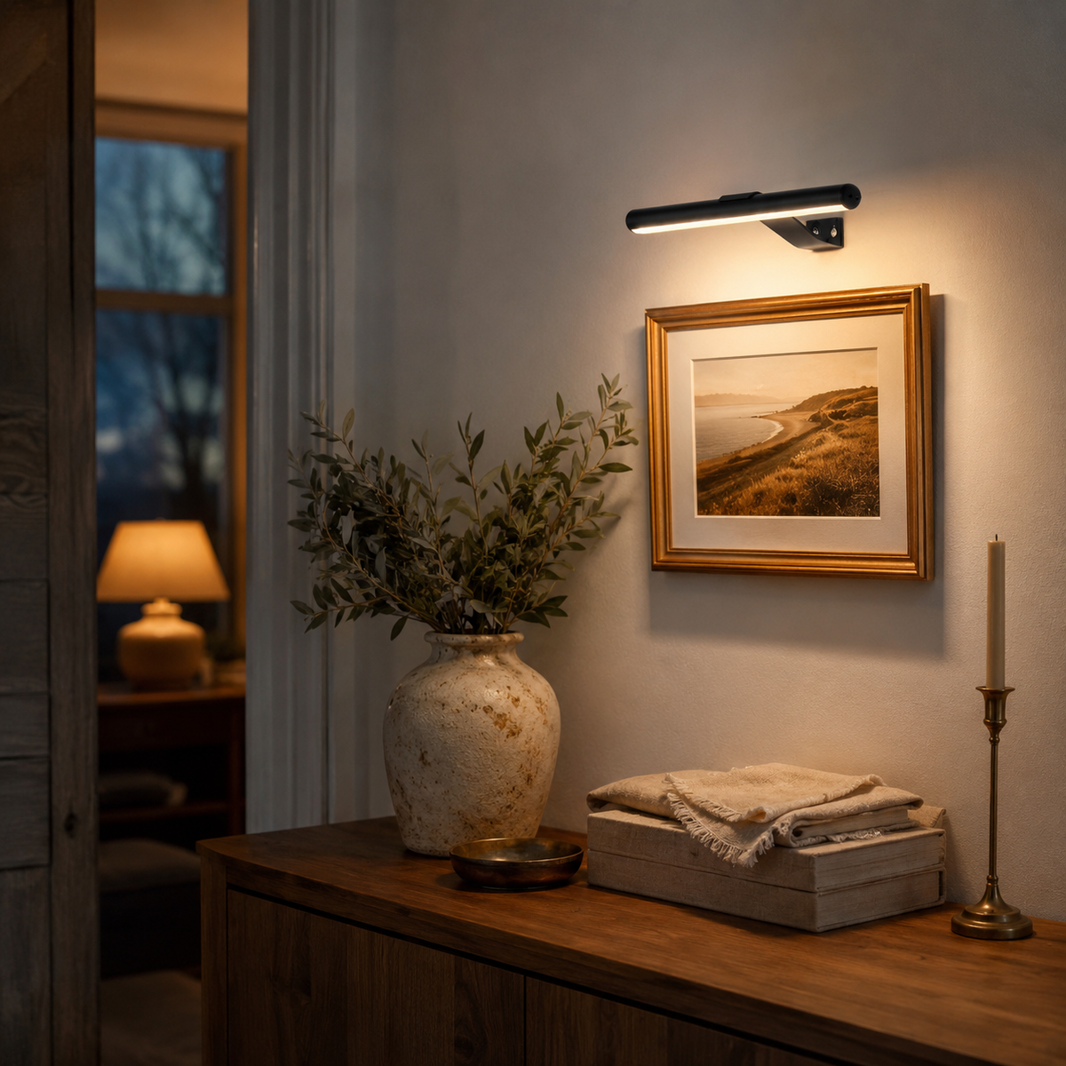 Cordless Picture Light, Rechargeable Art Light with Remote, 12 or 16 Inch