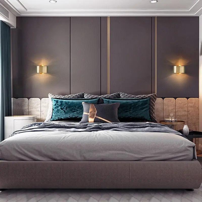 Half Cylinder Wall Light, Up Down LED Sconce, Brass or Black