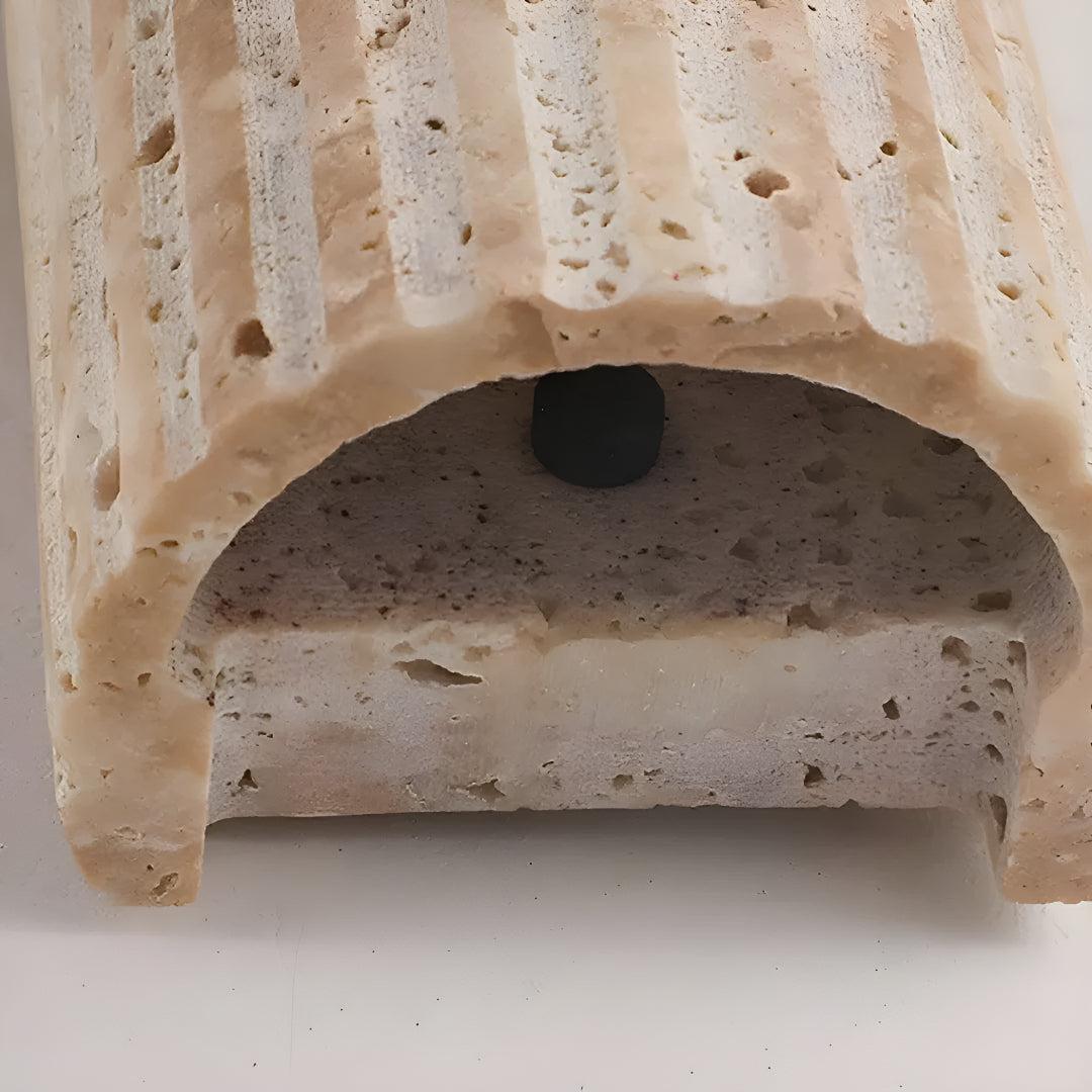 Stone Wall Sconce, Natural Stone LED Wall Light, Warm to Cool White