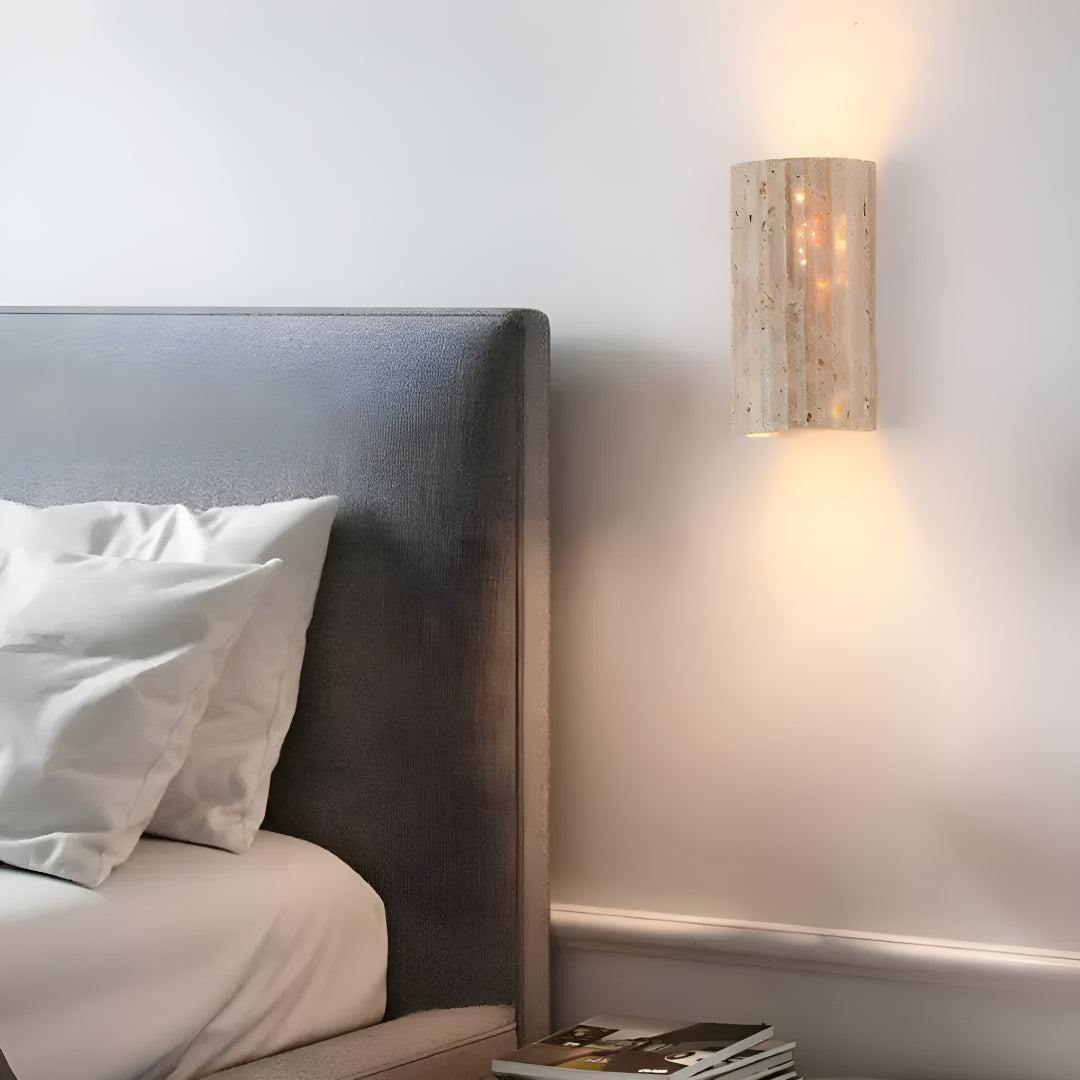 Stone Wall Sconce, Natural Stone LED Wall Light, Warm to Cool White