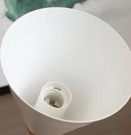 Cone Wall Sconce, Curved Arm Wall Light with Wood Backplate, 3 Colors