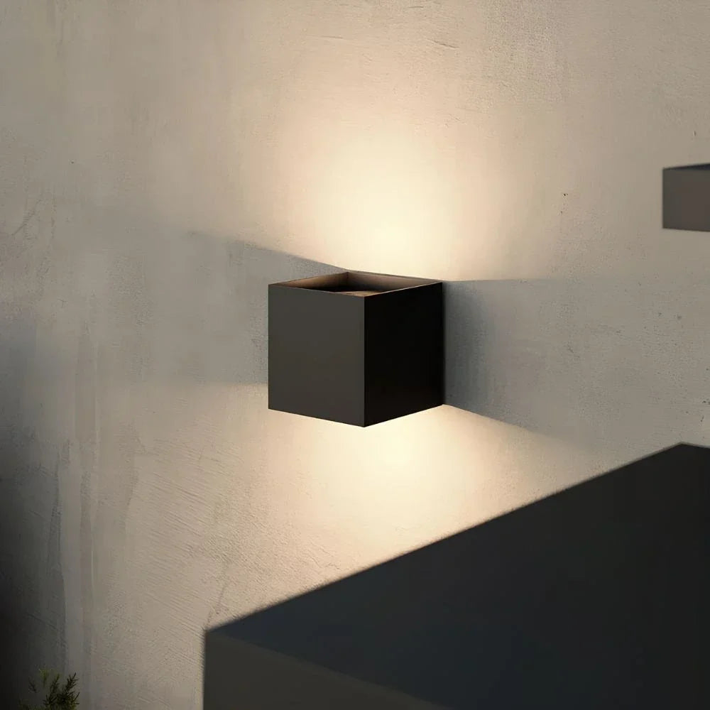 Adjustable Wall Light, LED Cube Sconce, Hardwired or Rechargeable, 4 Finishes