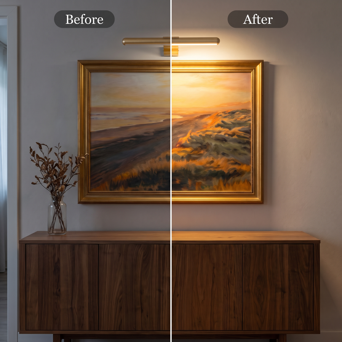 Cordless Picture Light, Rechargeable Art Light with Remote, 12 or 16 Inch