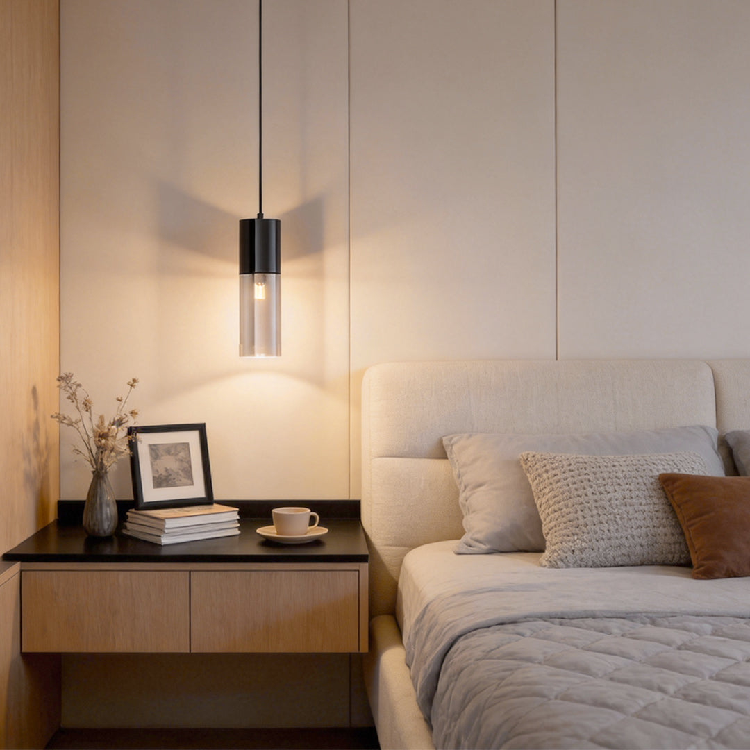 Mini Pendant Light - Smoked Glass Kitchen Island Ceiling Light