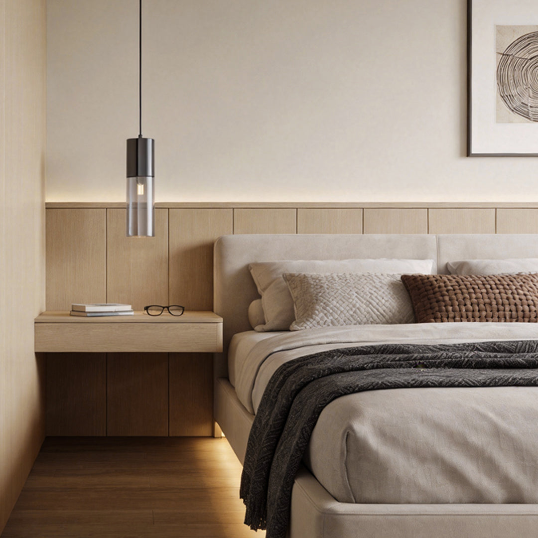 Mini Pendant Light - Smoked Glass Kitchen Island Ceiling Light