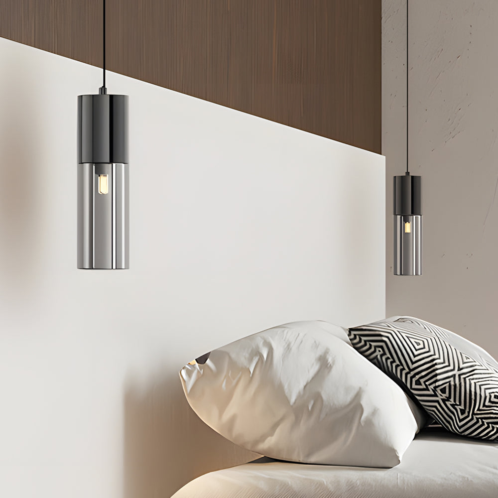 Mini Pendant Light - Smoked Glass Kitchen Island Ceiling Light