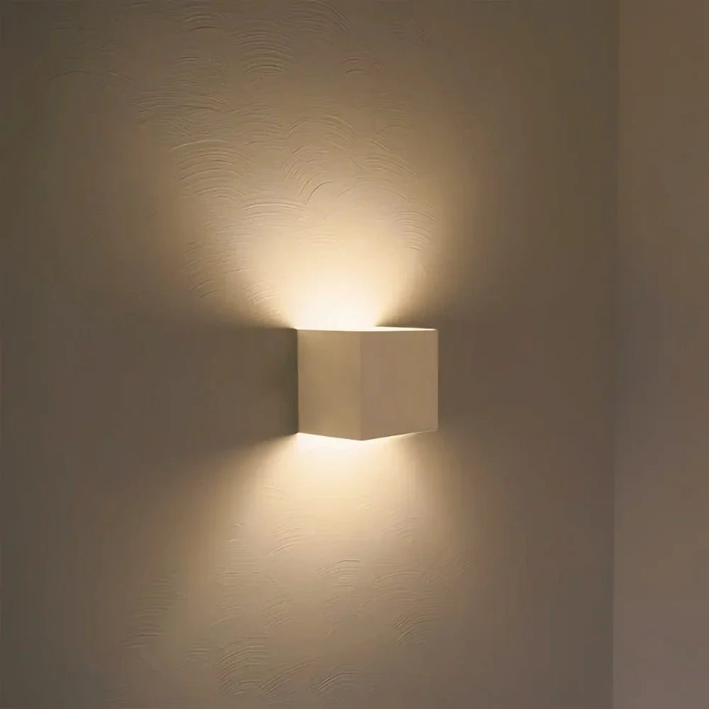 Adjustable Wall Light, LED Cube Sconce, Hardwired or Rechargeable, 4 Finishes